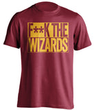 f**k the wizards cleveland cavaliers red shirt