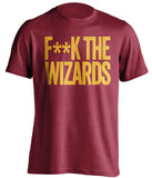 f**k the wizards cleveland cavaliers red tshirt