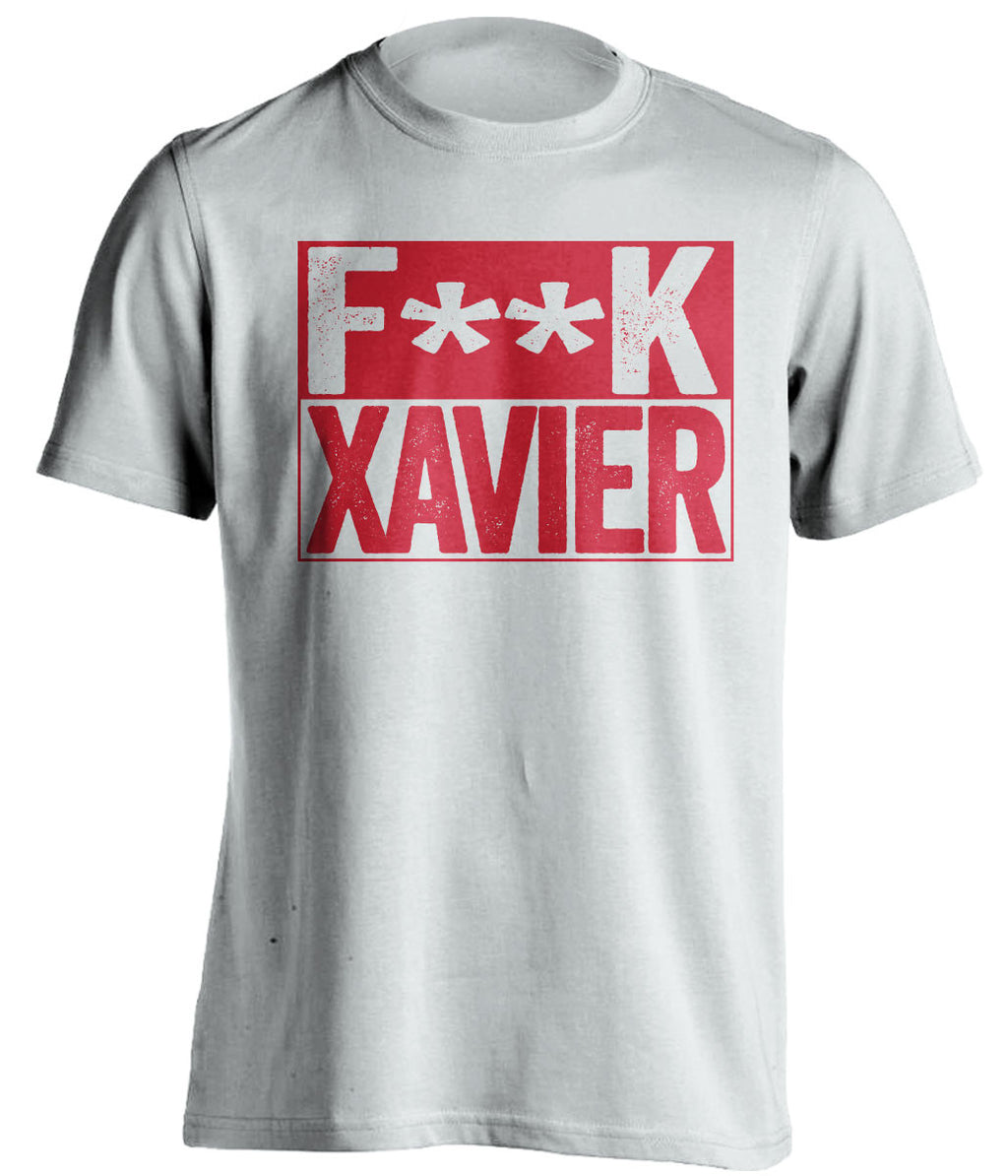 f**k xavier cincinatti bearcats white shirt
