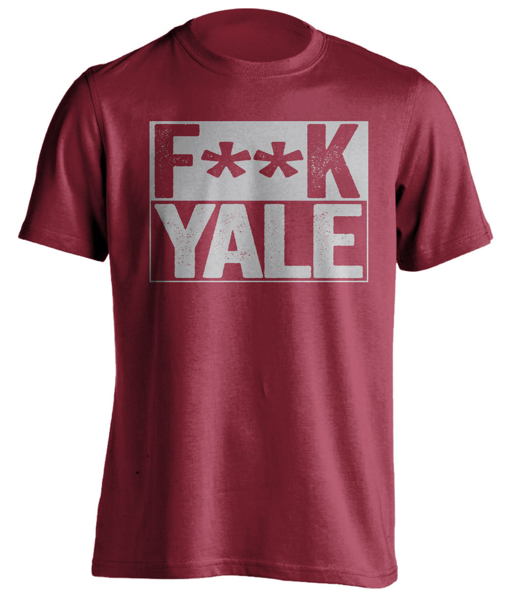 f**k yale harvard crimson red shirt