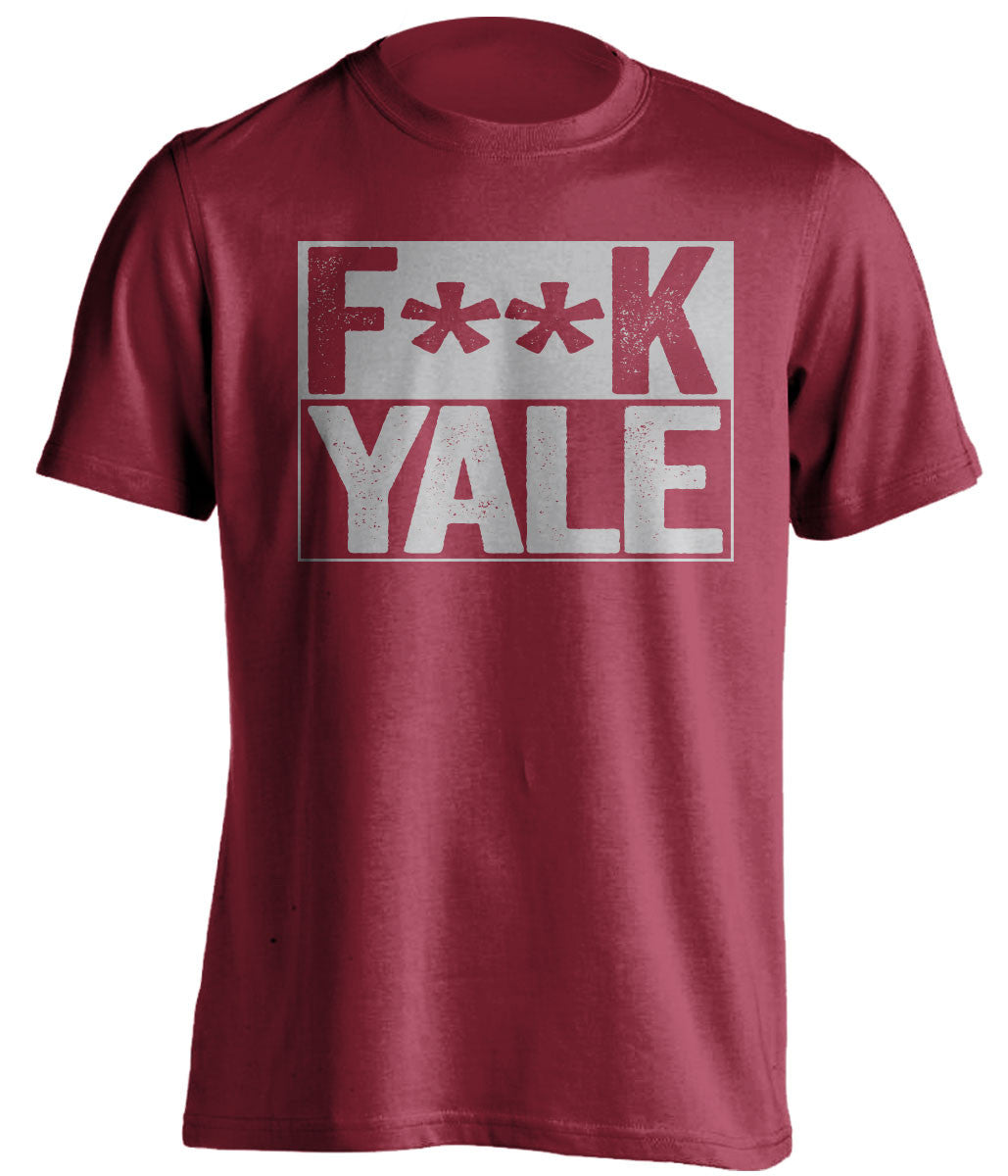 f**k yale harvard crimson red shirt