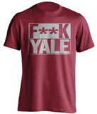 f**k yale harvard crimson red shirt