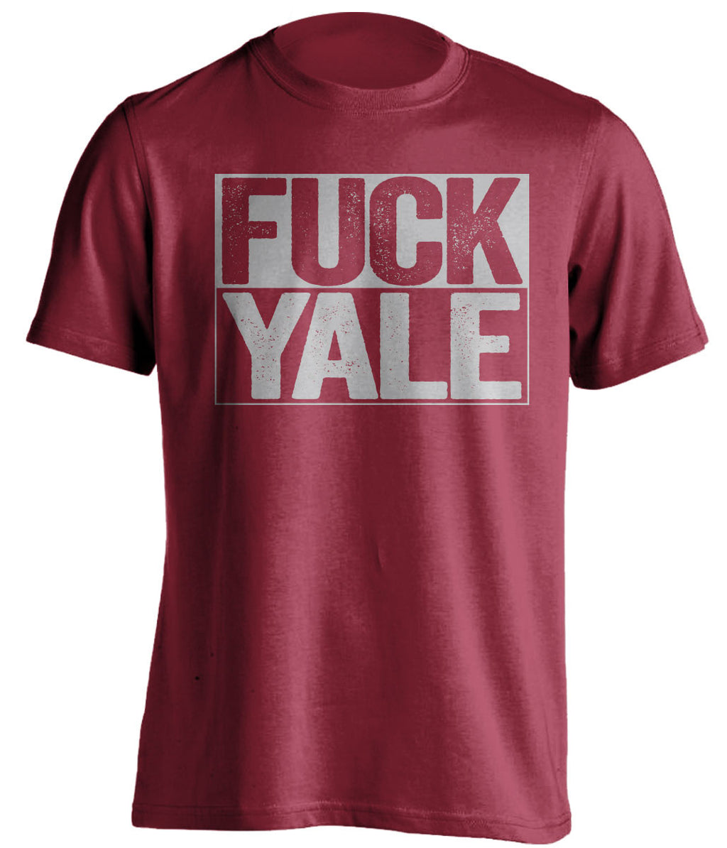 fuck yale harvard crimson red shirt