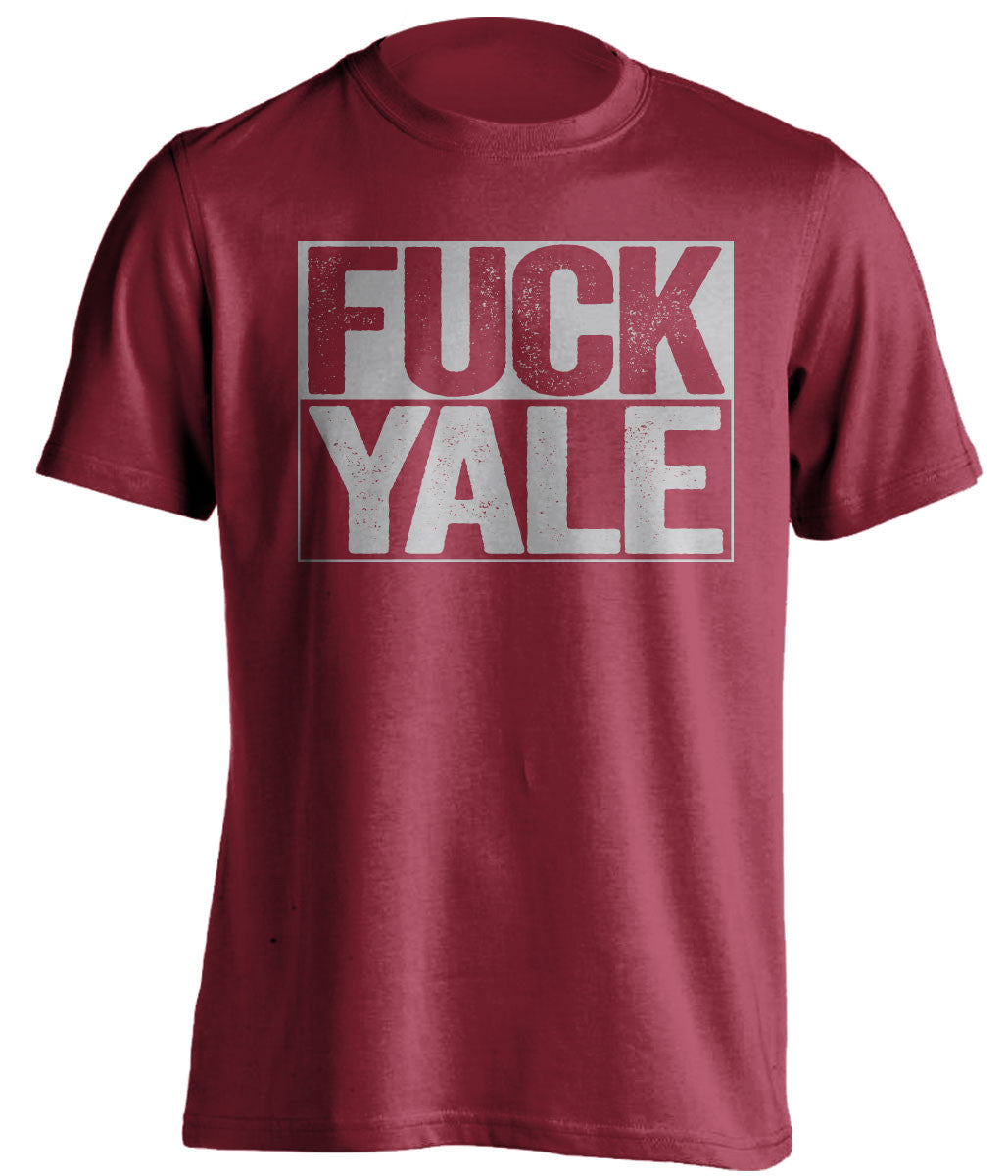 fuck yale harvard crimson red shirt