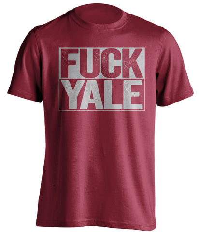 fuck yale harvard crimson red shirt