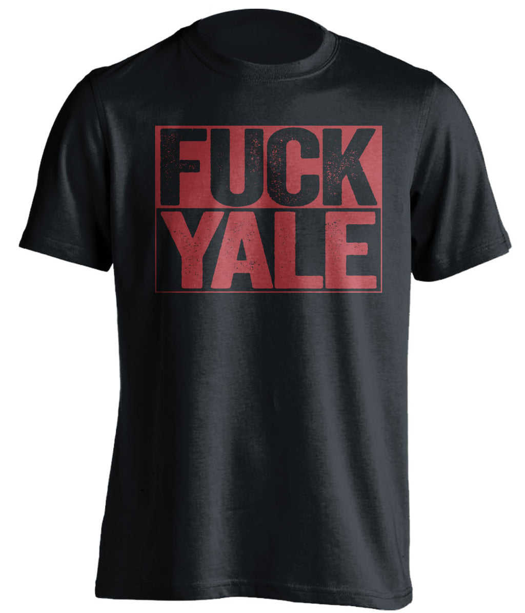 fuck yale harvard crimson black shirt