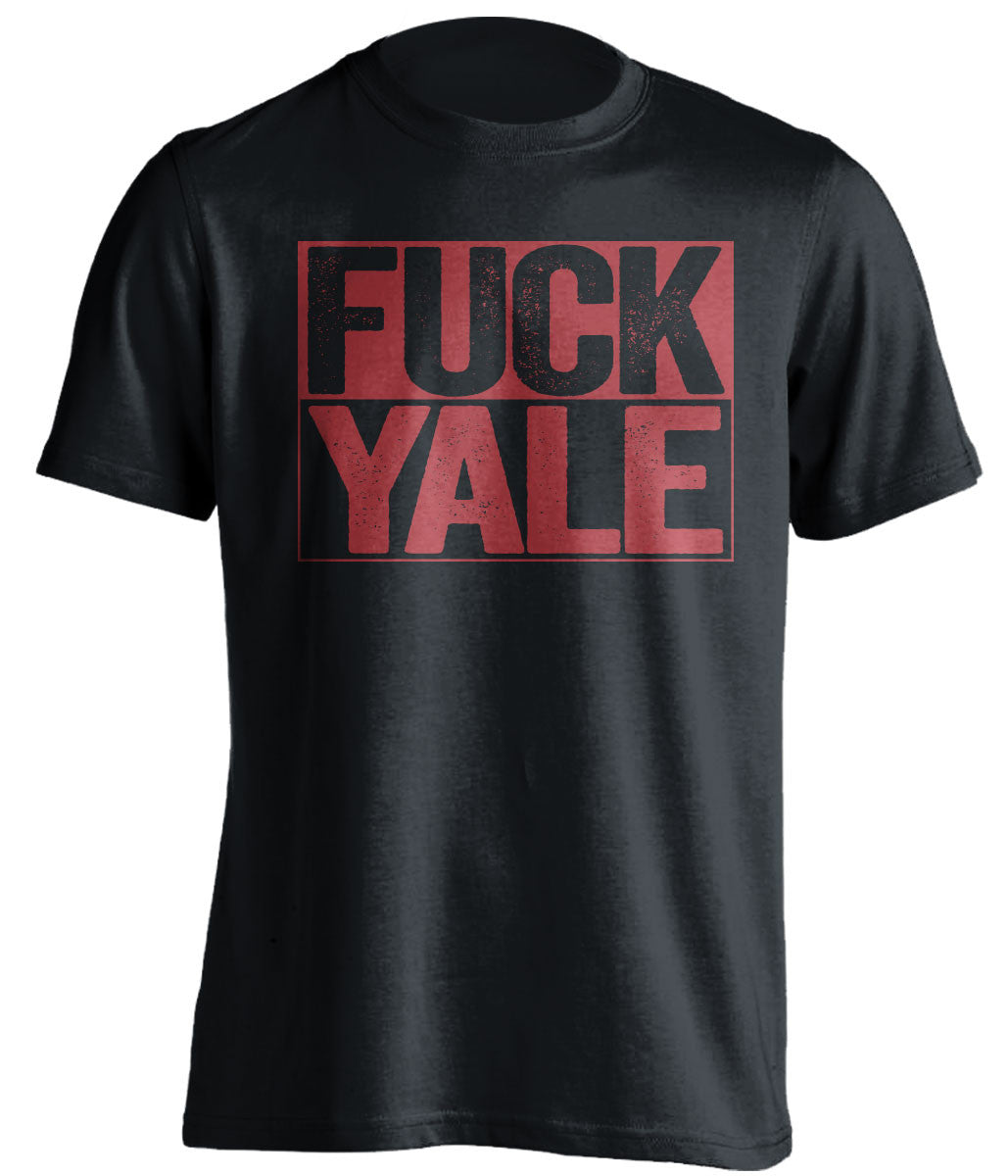 fuck yale harvard crimson black shirt