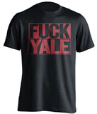 fuck yale harvard crimson black shirt