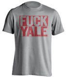 fuck yale harvard crimson grey shirt