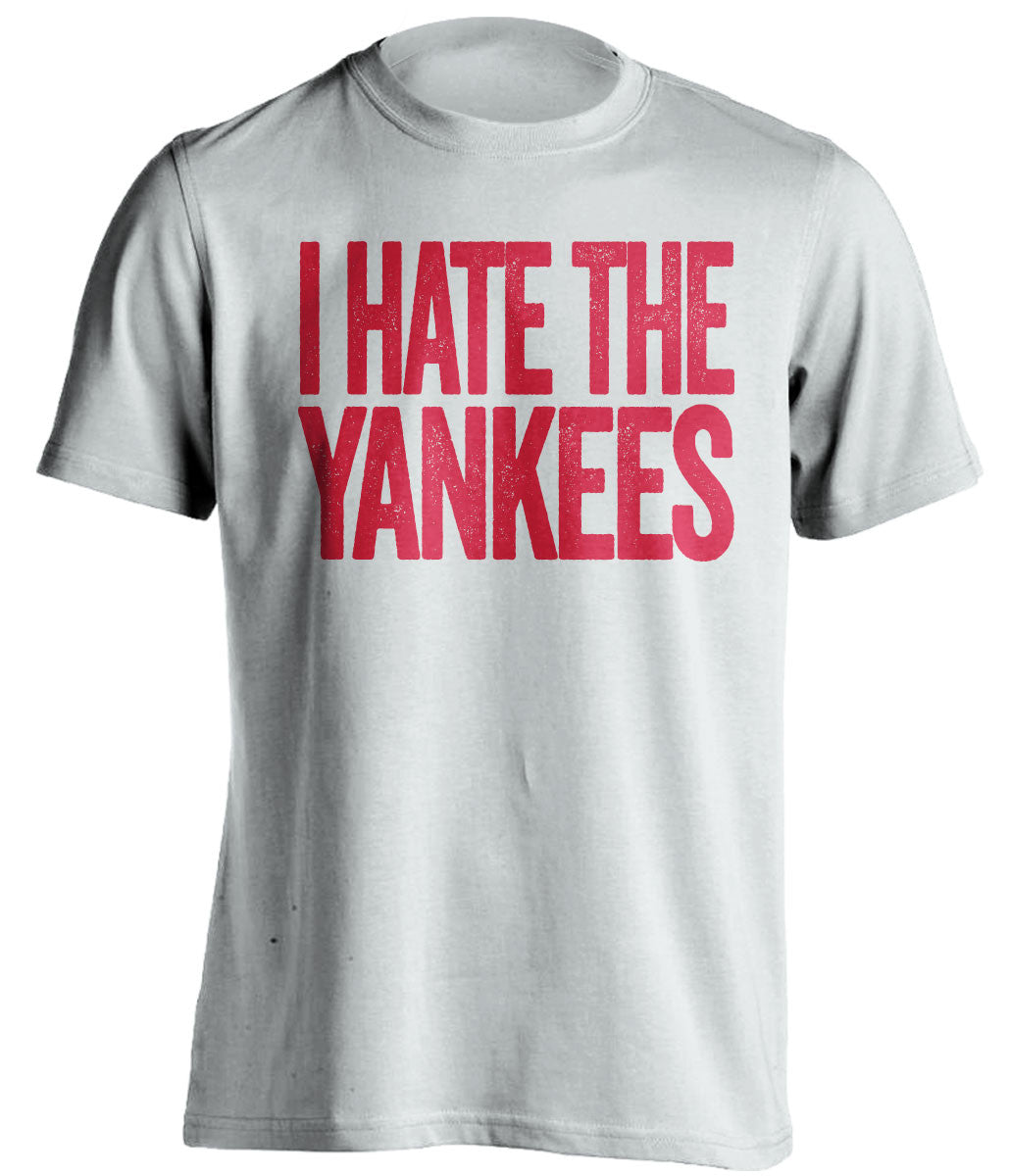 i hate the yankees cleveland indians white tshirt