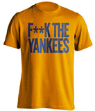 f**k the yankees new york mets orange tshirt