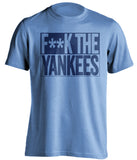 F**K THE YANKEES Tampa Bay Rays blue TShirt