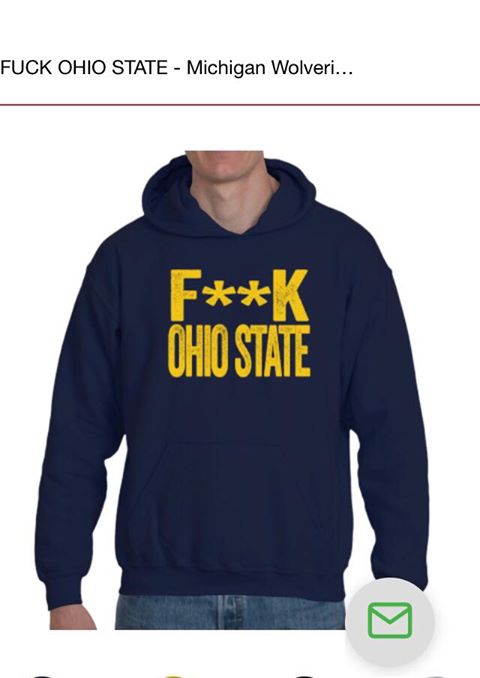 Custom Order - F**K Ohio State Navy Hoodies Text Version - Medium and 2XL