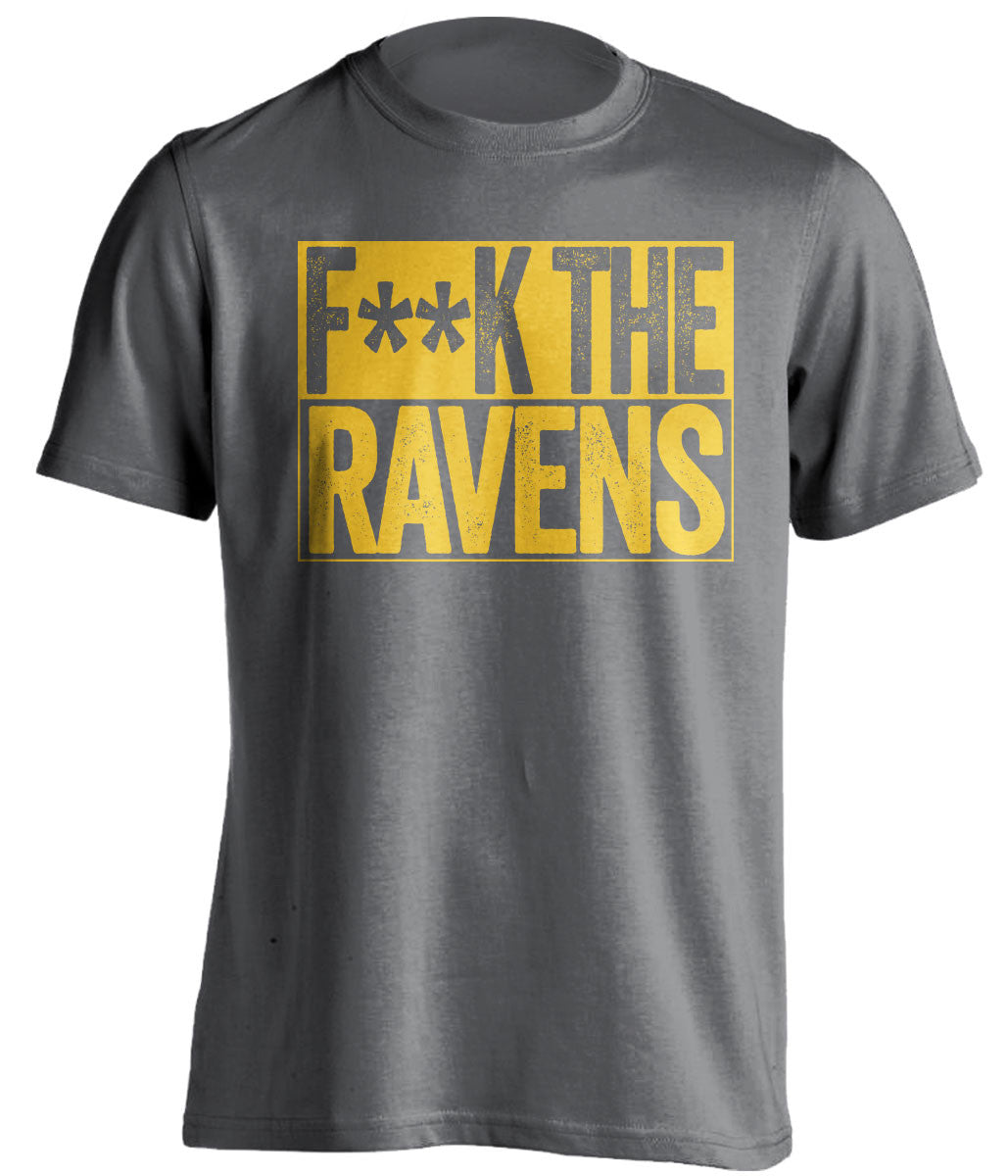 FUCK THE RAVENS - Pittsburgh Steelers Fan T-Shirt - Box Design - Beef Shirts