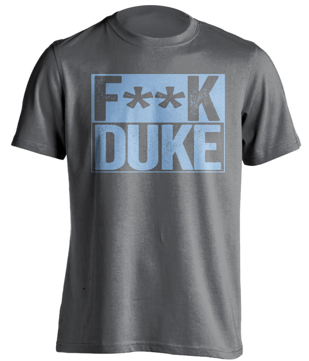 FUCK DUKE - UNC Tar Heels Fan T-Shirt - Box Design - Beef Shirts