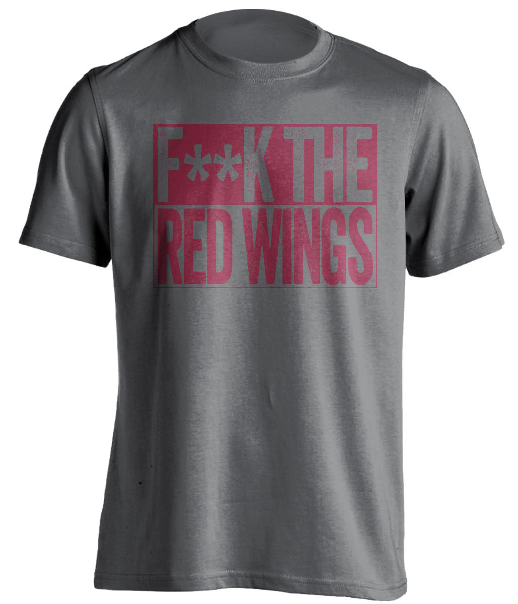 FUCK THE RED WINGS - Colorado Avalanche Fan T-Shirt - Box Design - Beef Shirts