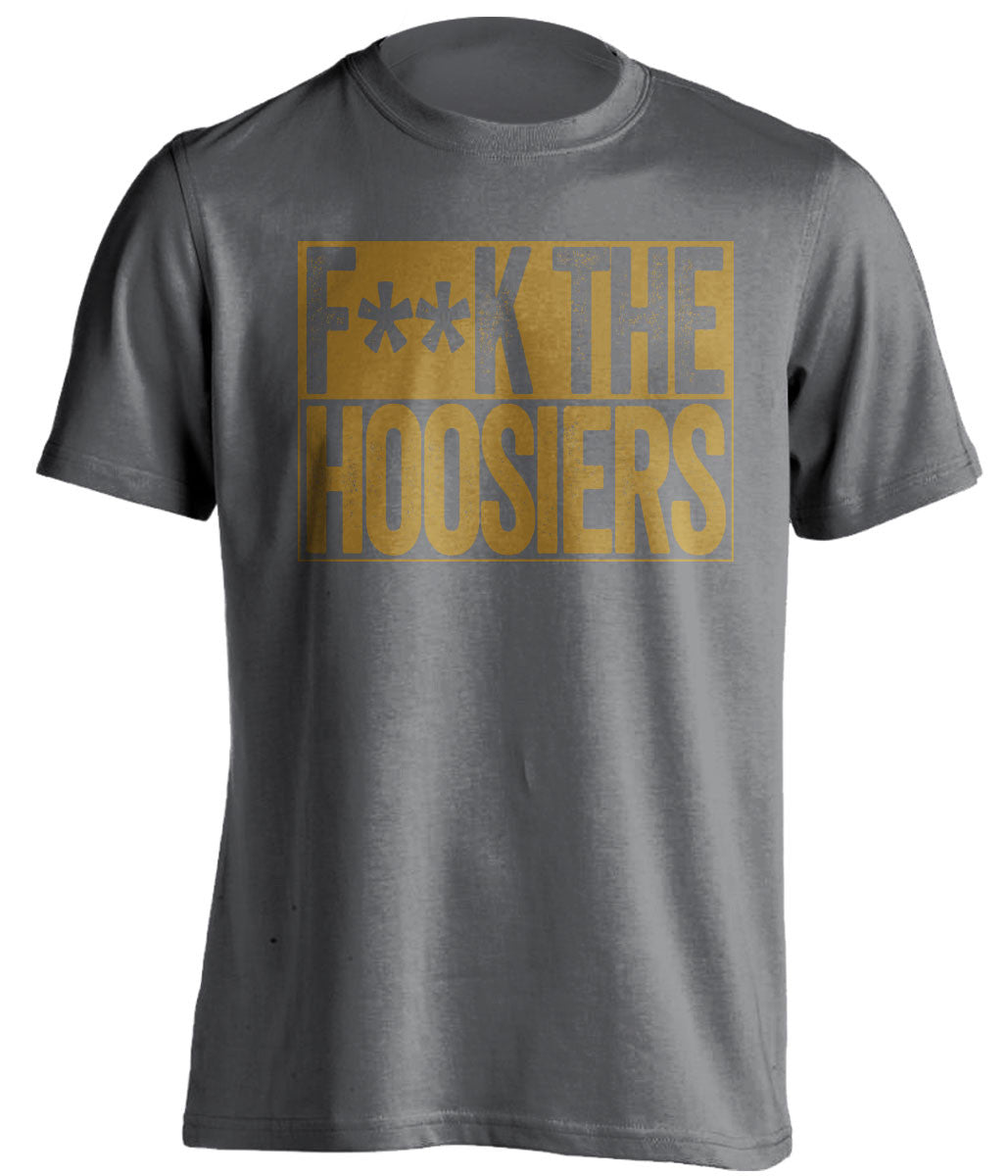 FUCK THE HOOSIERS - Purdue Boilermakers Fan T-Shirt - Box Design - Beef Shirts