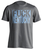 FUCK KENTUCKY - Kentucky Haters Shirt - Carolina Blue and White Version - Box Design - Beef Shirts
