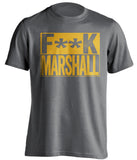FUCK MARSHALL - West Virginia Mountaineers Fan T-Shirt - Box Design - Beef Shirts
