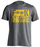 FUCK OHIO STATE - Michigan Wolverines Fan T-Shirt - Box Design - Beef Shirts