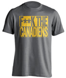 FUCK THE CANADIENS - Boston Bruins T-Shirt - Box Design