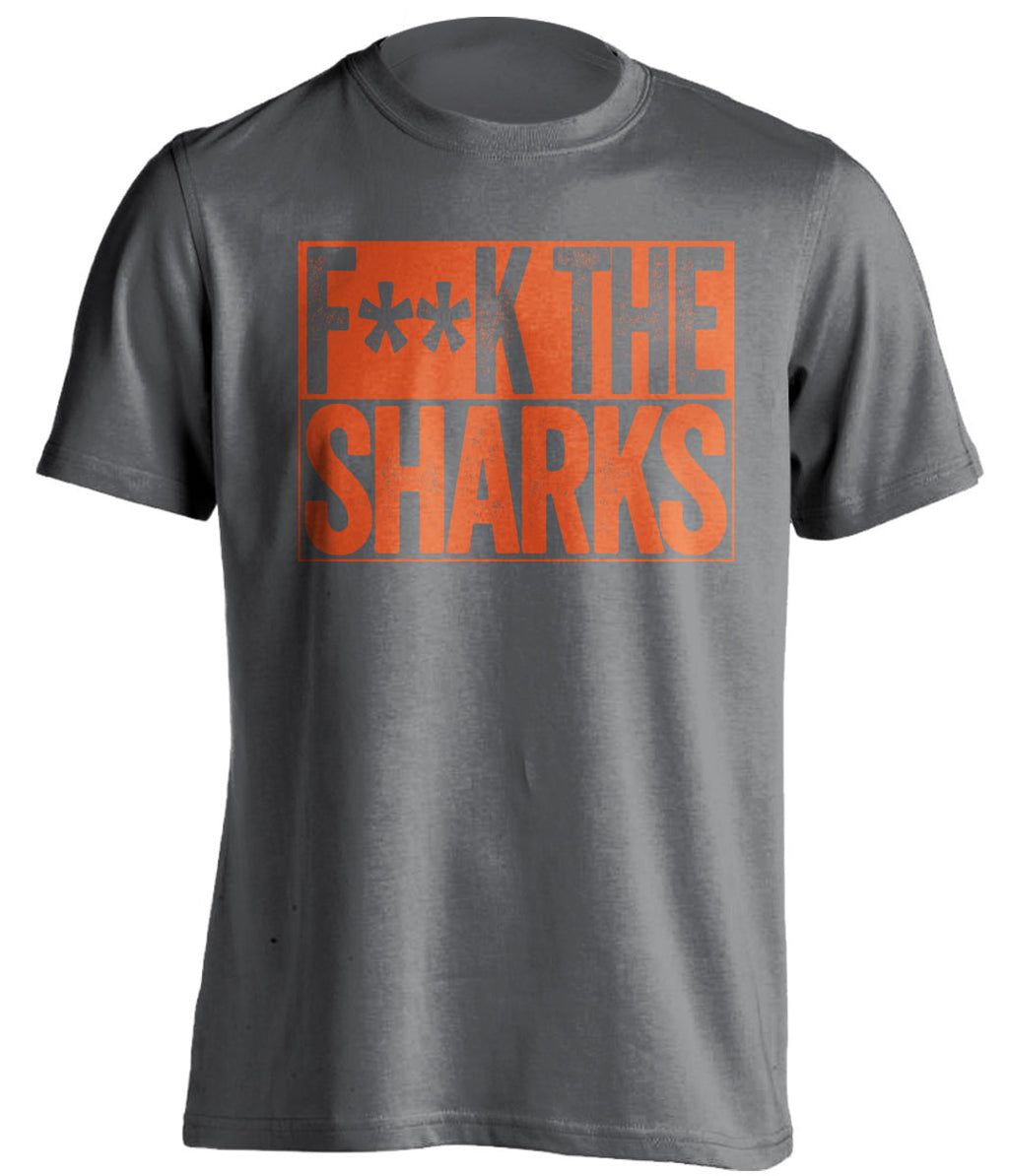 FUCK THE SHARKS - Anaheim Ducks T-Shirt - Box Design