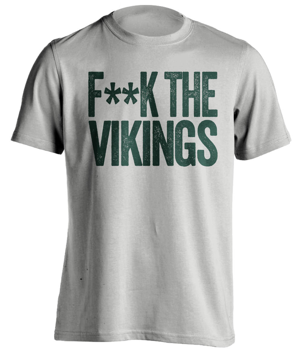 FUCK THE VIKINGS - Green Bay Packers Fan T-Shirt - Text Design - Beef Shirts