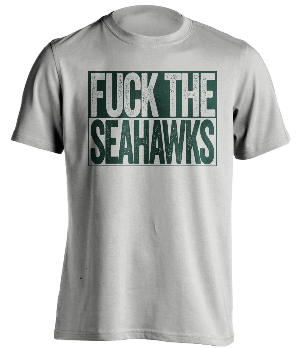 FUCK THE SEAHAWKS- Green Bay Packers Fan T-Shirt - Box Design - Beef Shirts