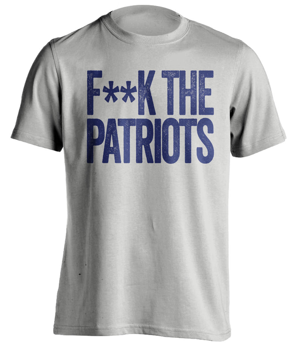 FUCK THE PATRIOTS - New York Giants Fan T-Shirt - Text Design - Beef Shirts