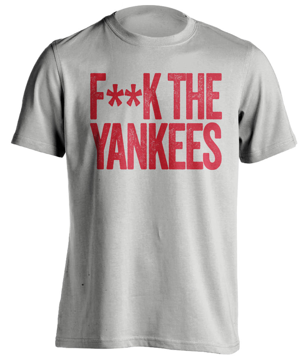 FUCK THE YANKEES - Cleveland Indians Fan T-Shirt - Text Design - Beef Shirts