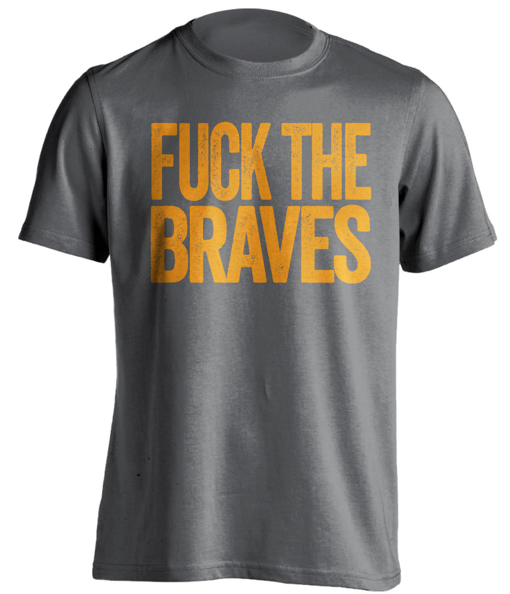 FUCK THE BRAVES - New York Mets Fan T-Shirt - Text Design - Beef Shirts