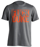 FUCK DUKE - Virginia Cavaliers Fan T-Shirt - Box Design - Beef Shirts