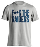 FUCK THE RAIDERS - San Diego Chargers Fan T-Shirt - Text Design - Beef Shirts