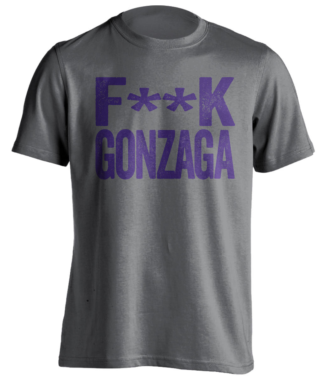 FUCK GONZAGA - Washington Huskies Fan T-Shirt - Text Design - Beef Shirts