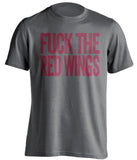 FUCK THE RED WINGS - Colorado Avalanche Fan T-Shirt - Text Design - Beef Shirts