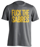 FUCK THE SABRES - Boston Bruins T-Shirt - Text Design