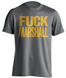 FUCK MARSHALL - West Virginia Mountaineers Fan T-Shirt - Text Design - Beef Shirts