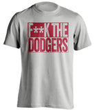 FUCK THE DODGERS - Arizona Diamondbacks Fan T-Shirt - Box Design - Beef Shirts