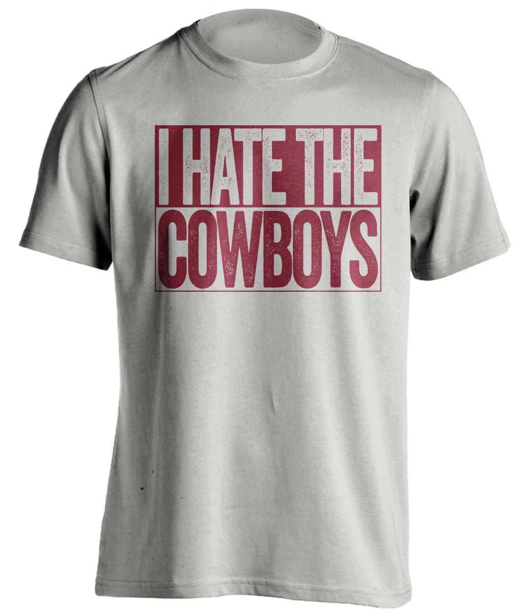 I Hate The Cowboys - Washington Redskins Fan T-Shirt - Box Design - Beef Shirts