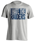 I Hate The Raiders - San Diego Chargers Fan T-Shirt - Box Design - Beef Shirts