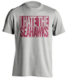 I Hate the Seahawks - San Francisco 49ers Fan T-Shirt - Box Design - Beef Shirts