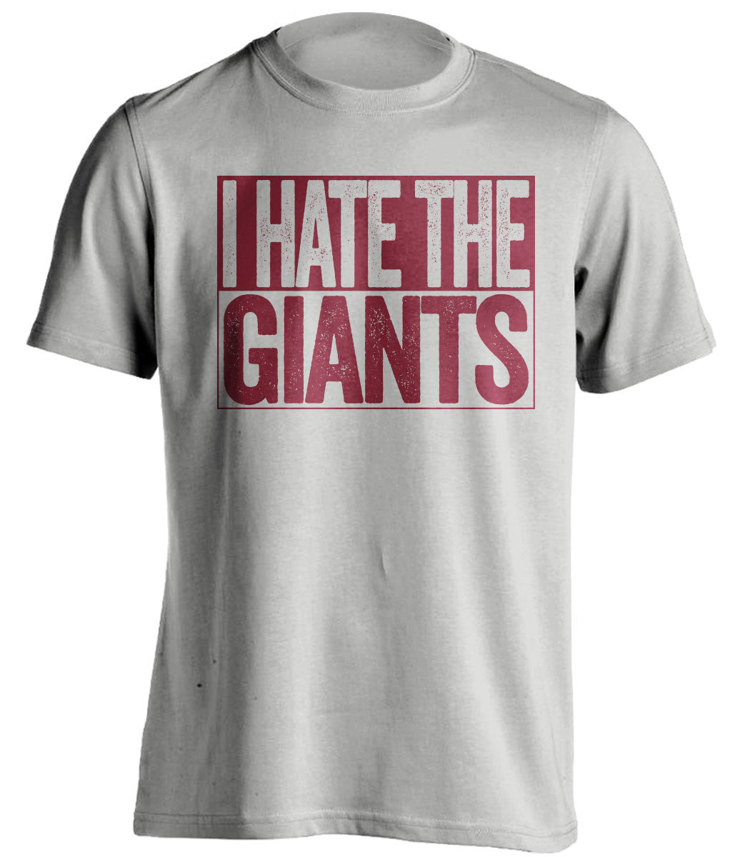 I Hate The Giants - Washington Redskins Fan T-Shirt - Box Design - Beef Shirts