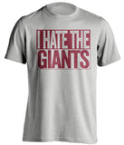 I Hate The Giants - Washington Redskins Fan T-Shirt - Box Design - Beef Shirts