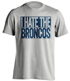 I Hate The Broncos - San Diego Chargers Fan T-Shirt - Box Design - Beef Shirts