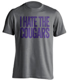 I Hate The Cougars - Washington Huskies Fan T-Shirt - Text Design - Beef Shirts