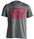 FUCK AUBURN - Alabama Crimson Tide Fan T-Shirt - Box Design - Beef Shirts