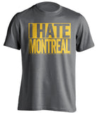 I Hate Montreal - Boston Bruins Fan T-Shirt - Box Design - Beef Shirts