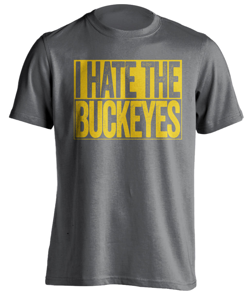 I Hate The Buckeyes - Michigan Wolverines Fan T-Shirt - Box Design - Beef Shirts