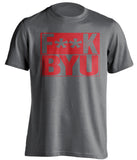 FUCK BYU - University of Utah Utes T-Shirt - Box Design