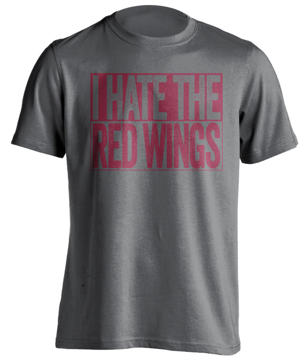 I Hate The Red Wings - Colorado Avalanche Fan T-Shirt - Box Design - Beef Shirts